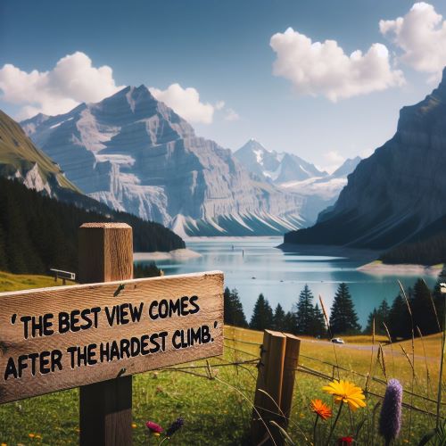 the best view comes after the hardest climb